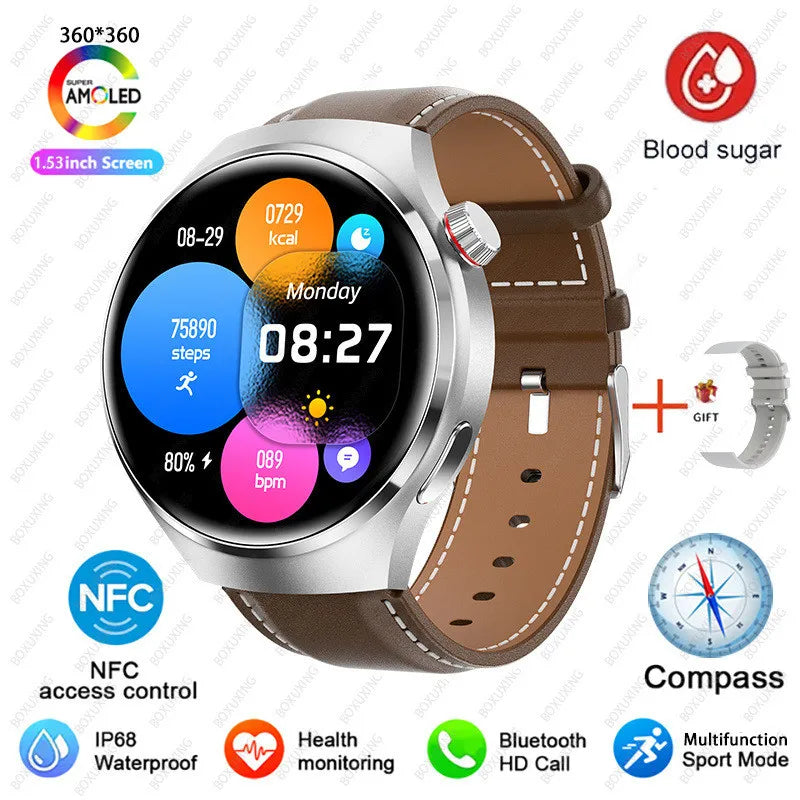 For Huawei Xiaomi NFC Smart Watch Men Watch 4 Pro AMOLED HD Screen Hea –  Merak Productos