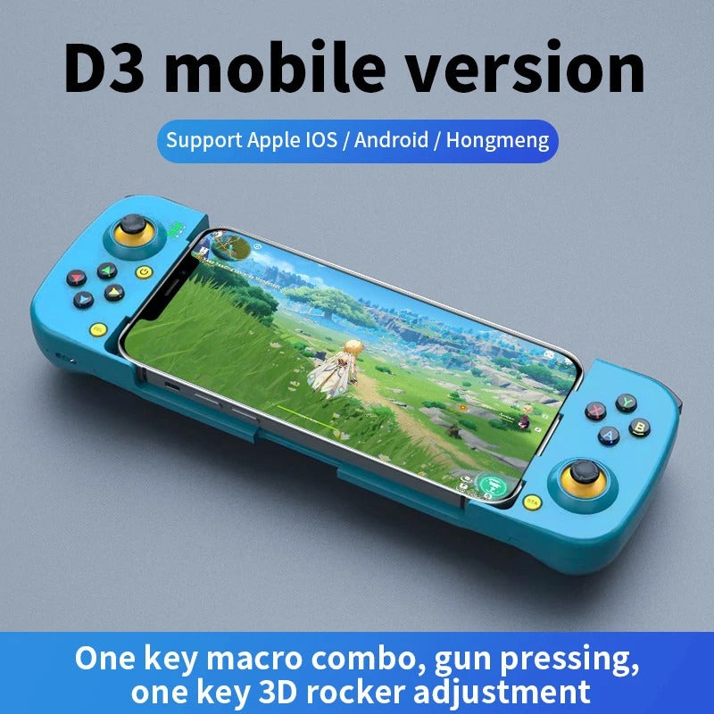 VJ-01 D3 Wireless BT 5.0 Stretchable Gamepad for Mobile Phone Android IOS Devices Retractable Joystick for PC Video Game Controller 